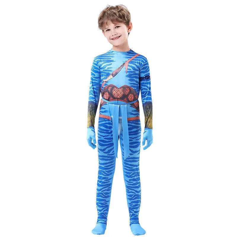 Halloween Cosplay Costume Avatar Adults Kids BodysuiHalloween Cosplay Costume Avatar Adults Kids Bo