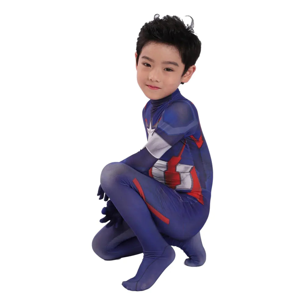 Captain America Kids Costume with Cape for Halloween