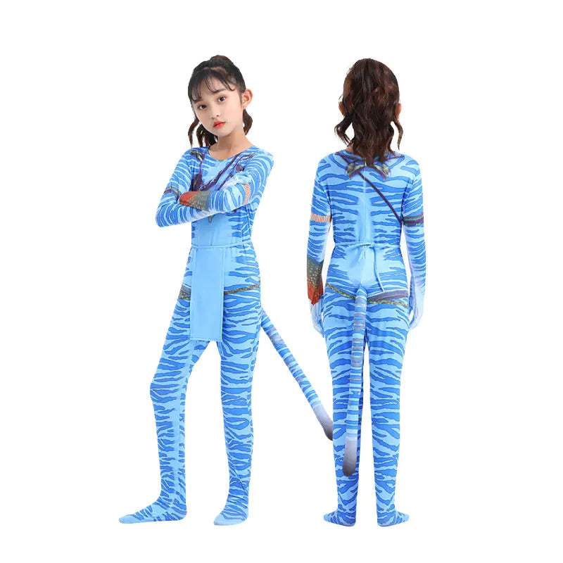 Halloween Cosplay Costume Avatar Adults Kids BodysuiHalloween Cosplay Costume Avatar Adults Kids Bo