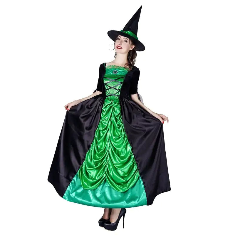 Halloween Women's Green Witch Dress