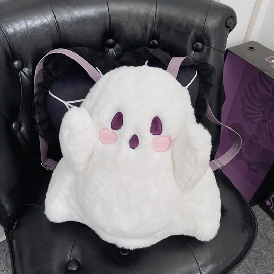 Cute Ghost Cartoon Halloween Backpack Doll