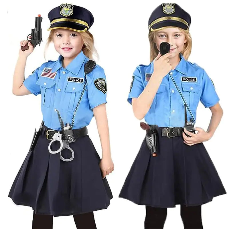 Children's Halloween Police Costume Uniform