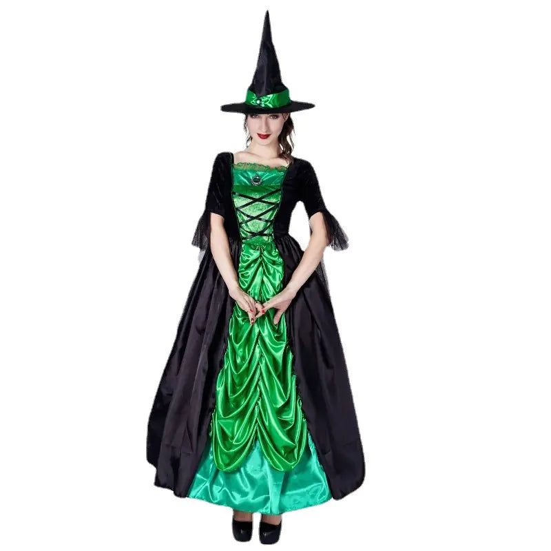 Halloween Women's Green Witch Dress
