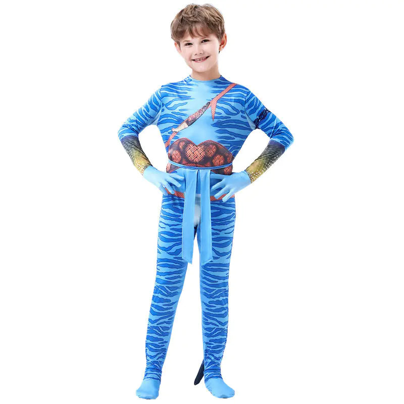 Halloween Cosplay Costume Avatar Adults Kids BodysuiHalloween Cosplay Costume Avatar Adults Kids Bo