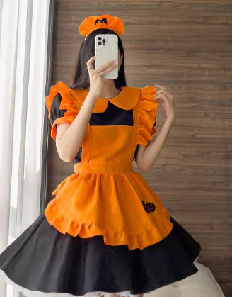 Embroidered Polyester Maid Outfit for Halloween