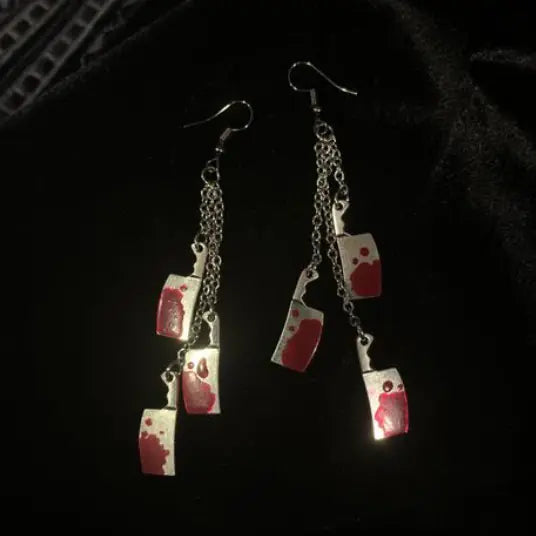 Halloween Horror Chopper Earrings in Alternative Style
