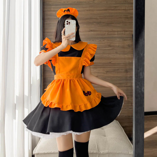 Embroidered Polyester Maid Outfit for Halloween