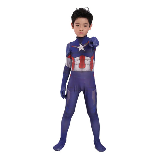 Captain America Kids Costume with Cape for Halloween